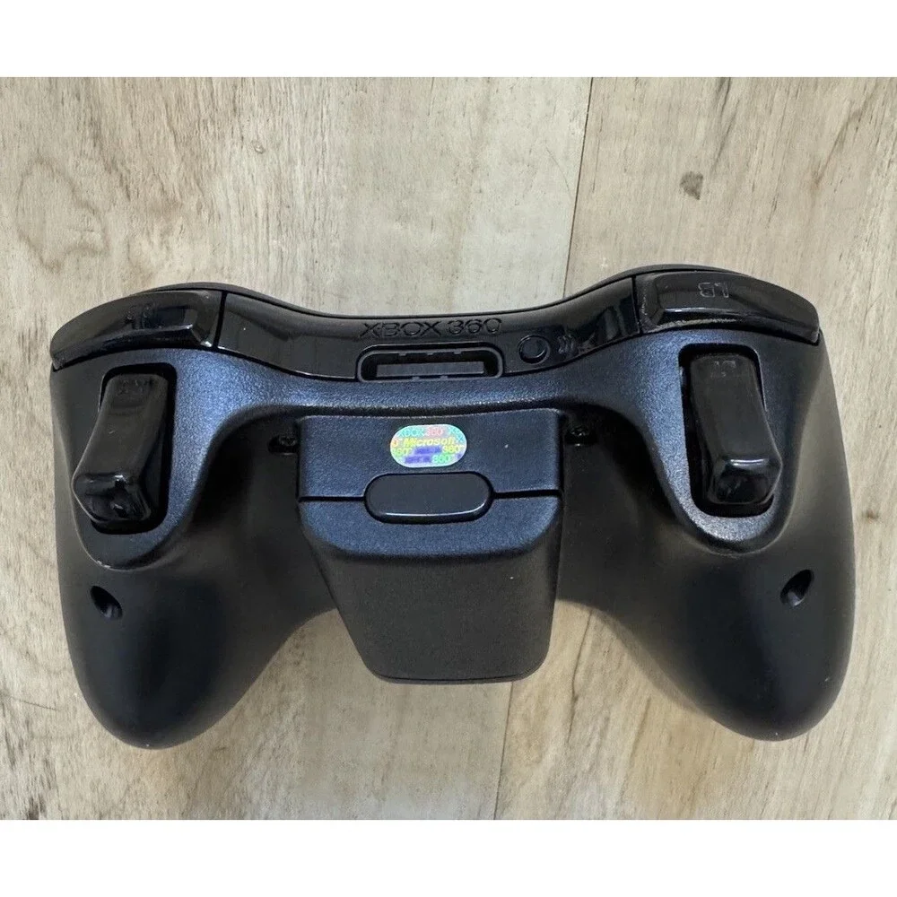 Microsoft Xbox 360 Wireless Controller OEM  - Black/Black w/Batteries Tested